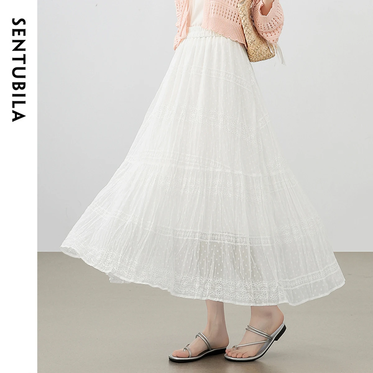 SENTUBILA Women's Layered Skirt Collection Polka Dot Embroidery Skirts High Waist Texture Thin 2026 Summer Clothes 152QA3172X
SENTUBILA Women's Layered Skirt Collection Polka Dot Embroidery Skirts High Waist Texture Thin 2026 Summer Clothes 152QA3172X