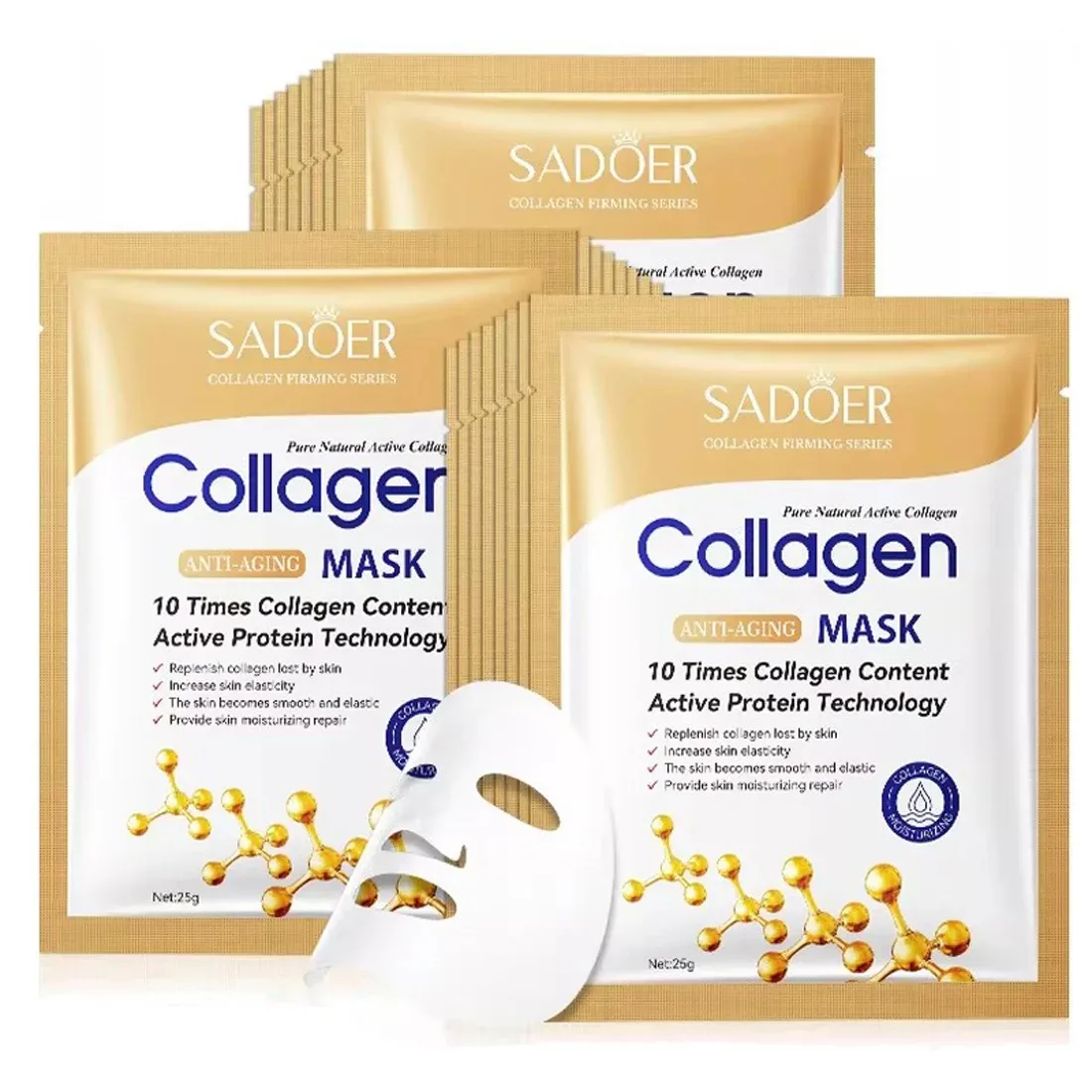 SADOER Collagen Face Mask Firming Moisturizing Repair Brightening skincare Face Sheet Hydrating Facial Wrapped Masks Skin Care
SADOER Collagen Face Mask Firming Moisturizing Repair Brightening skincare Face Sheet Hydrating Facial Wrapped Masks Skin Care