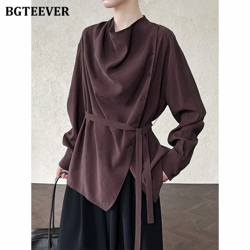 BGTEEVER Autumn Swinging Collar Ladies Blouses Elegant Long Sleeve Lace-up Loose Female Shirts
BGTEEVER Autumn Swinging Collar Ladies Blouses Elegant Long Sleeve Lace-up Loose Female Shirts