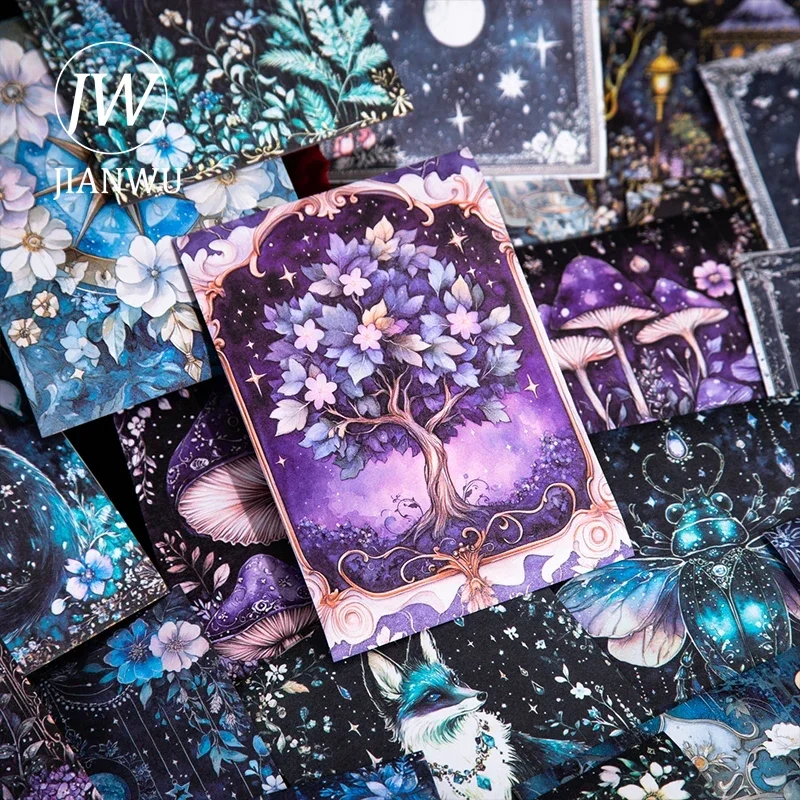 JIANWU Magic Letter of Starry Night Series Vintage Flower Moon Landscape Material Collage Sticker Creative Journal Stationery
JIANWU Magic Letter of Starry Night Series Vintage Flower Moon Landscape Material Collage Sticker Creative Journal Stationery