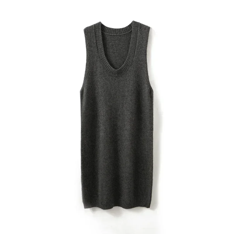 Lady Long Vests Winter Cashmere Dresses For Women 100% Wool Knitted Clothing New Arrival 4Colors Female Jumpers
Lady Long Vests Winter Cashmere Dresses For Women 100% Wool Knitted Clothing New Arrival 4Colors Female Jumpers