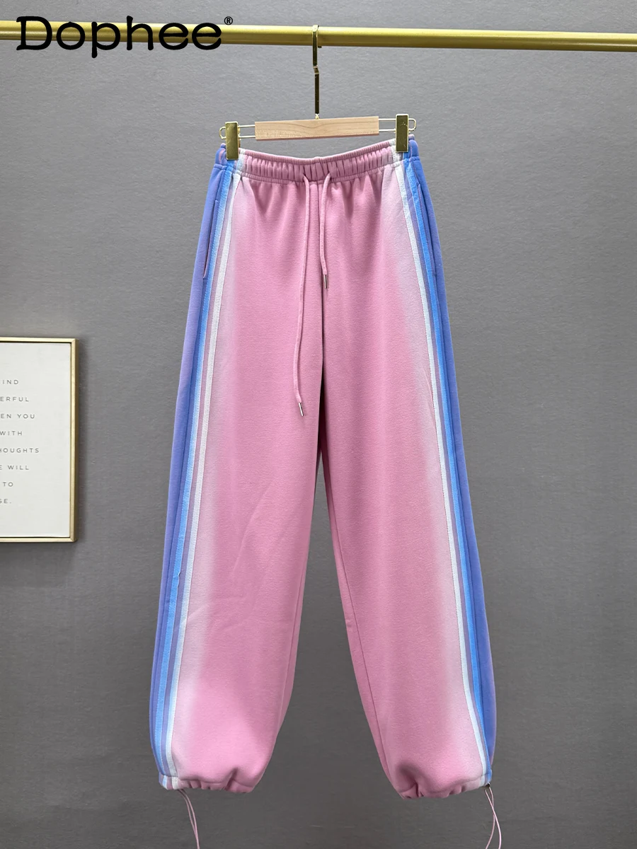 Fleece Sweatpants Women's Winter 2025 Loose Elastic Waist Pink Sports Casual Trousers Grey Harem Pants Korean Fashion
Fleece Sweatpants Women's Winter 2025 Loose Elastic Waist Pink Sports Casual Trousers Grey Harem Pants Korean Fashion