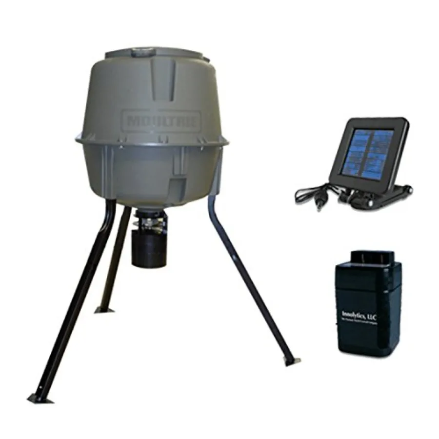 OvoControl bird pigeon control automatic feeder kit with solar charger, 6V 4.5Ah rechargeable battery, stainless steel feet, ou
OvoControl bird pigeon control automatic feeder kit with solar charger, 6V 4.5Ah rechargeable battery, stainless steel feet, ou