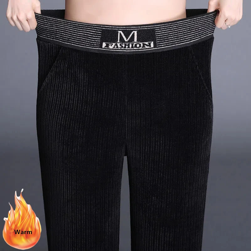 Winter Thick Women Straight Pants Plus Velvet Vintage Corduroy Mom Pants Elastic Waist Loose Fleece Lined Oversized Sweatpants
Winter Thick Women Straight Pants Plus Velvet Vintage Corduroy Mom Pants Elastic Waist Loose Fleece Lined Oversized Sweatpants