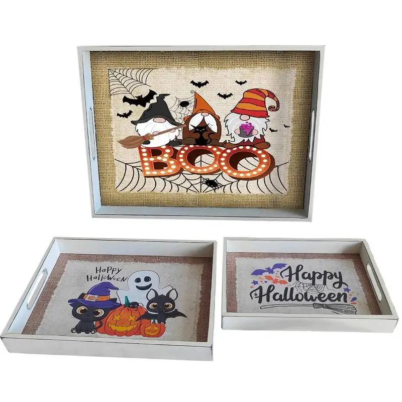 Halloween Food Tray Set Of 3 Food Organizer Holder Wooden Party Candy Bowl Food Organizer Holder With Handles For Halloween Part
Halloween Food Tray Set Of 3 Food Organizer Holder Wooden Party Candy Bowl Food Organizer Holder With Handles For Halloween Part