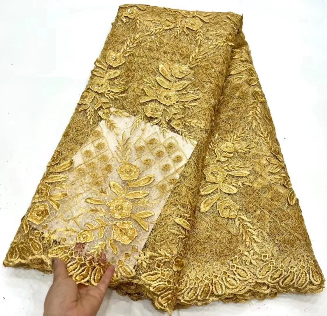 African Water Soluble Lace Mesh Fabric With Sequins Lace Fabric 2024 High Quality Guipure Cord Embroidery Fabric For Party Dress
African Water Soluble Lace Mesh Fabric With Sequins Lace Fabric 2024 High Quality Guipure Cord Embroidery Fabric For Party Dress