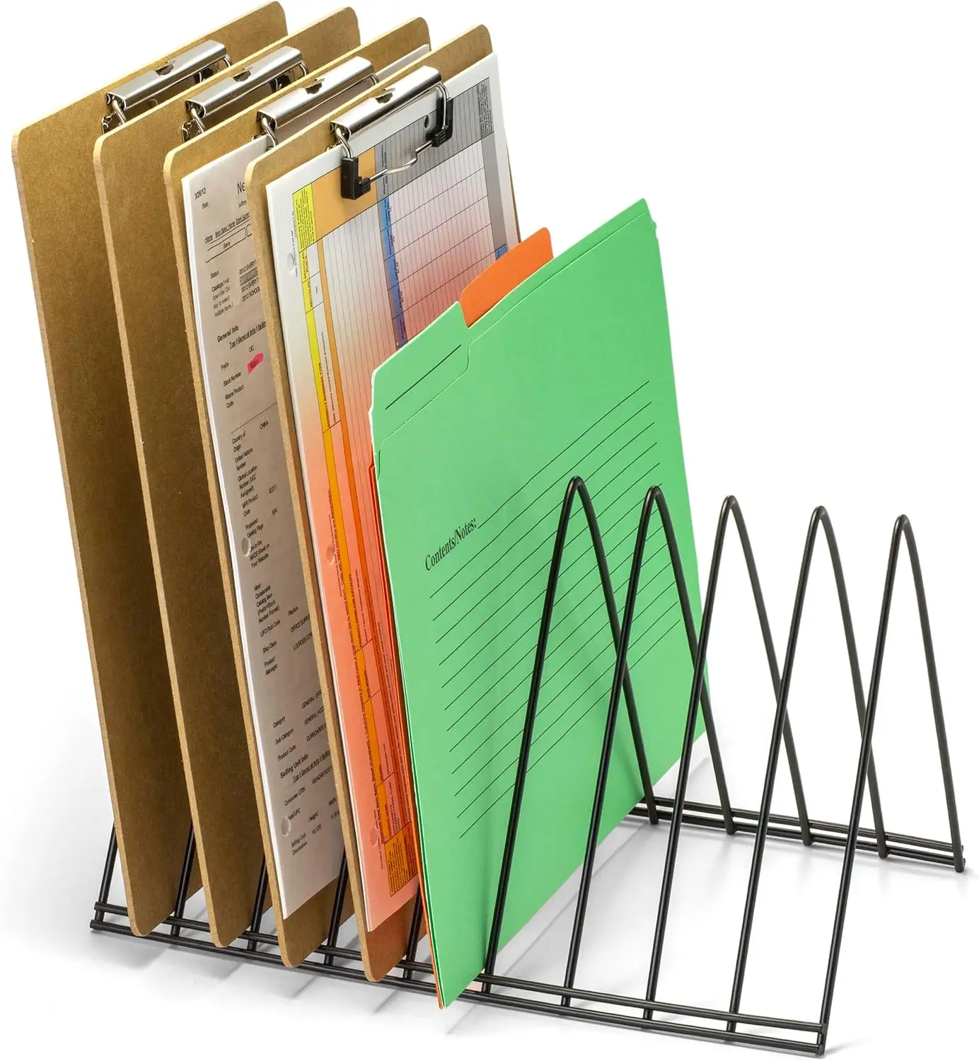 Triangular Wire File Sorter for Desktop Organization, 9-Section Document Holder, Black
Triangular Wire File Sorter for Desktop Organization, 9-Section Document Holder, Black