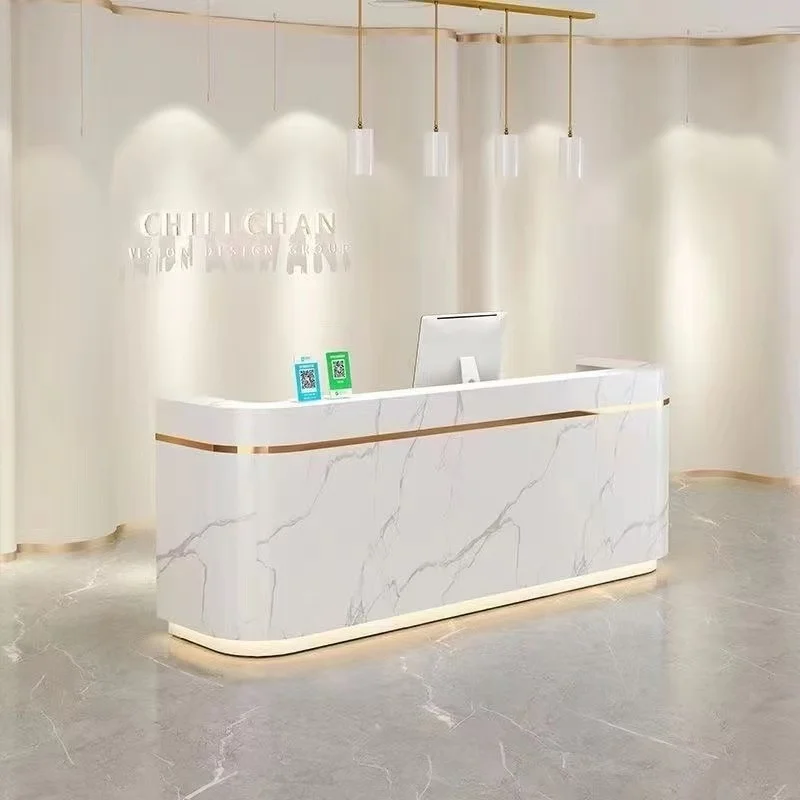 Best Selling Curved Luxury Design Office Furniture Counter Front Table Modern Cashier Leisure Club Reception Desk Beauty Salon
Best Selling Curved Luxury Design Office Furniture Counter Front Table Modern Cashier Leisure Club Reception Desk Beauty Salon