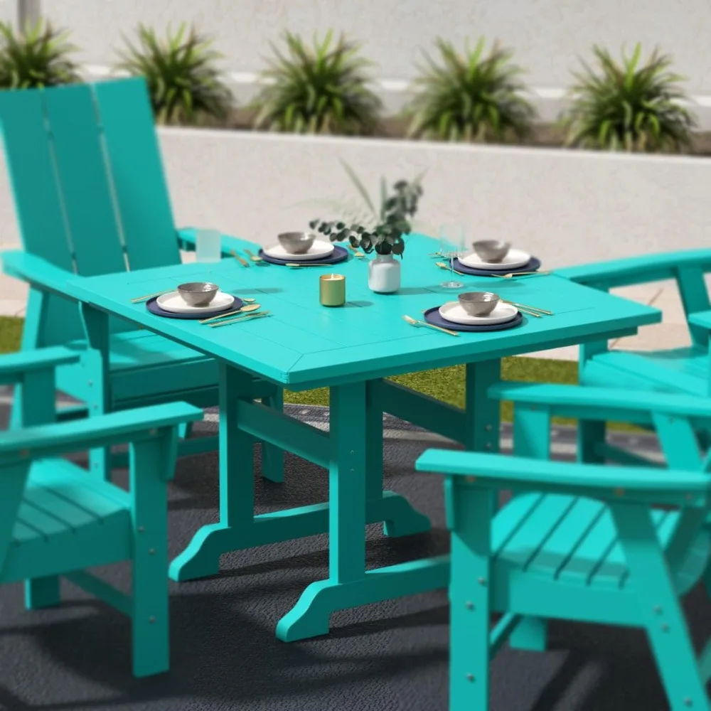 Malibu Outdoor Dining Table, All Weather Poly Lumber Adirondack 43" Trestle Square Patio Table with Umbrella Hole, Customized
Malibu Outdoor Dining Table, All Weather Poly Lumber Adirondack 43" Trestle Square Patio Table with Umbrella Hole, Customized