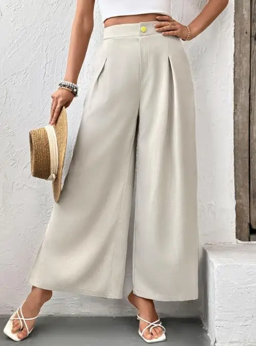 Fashion 2025 Summer New Solid Color Premium Split Pants with A Comfortable Commuting Style and Wide Leg Pants for Women
Fashion 2025 Summer New Solid Color Premium Split Pants with A Comfortable Commuting Style and Wide Leg Pants for Women