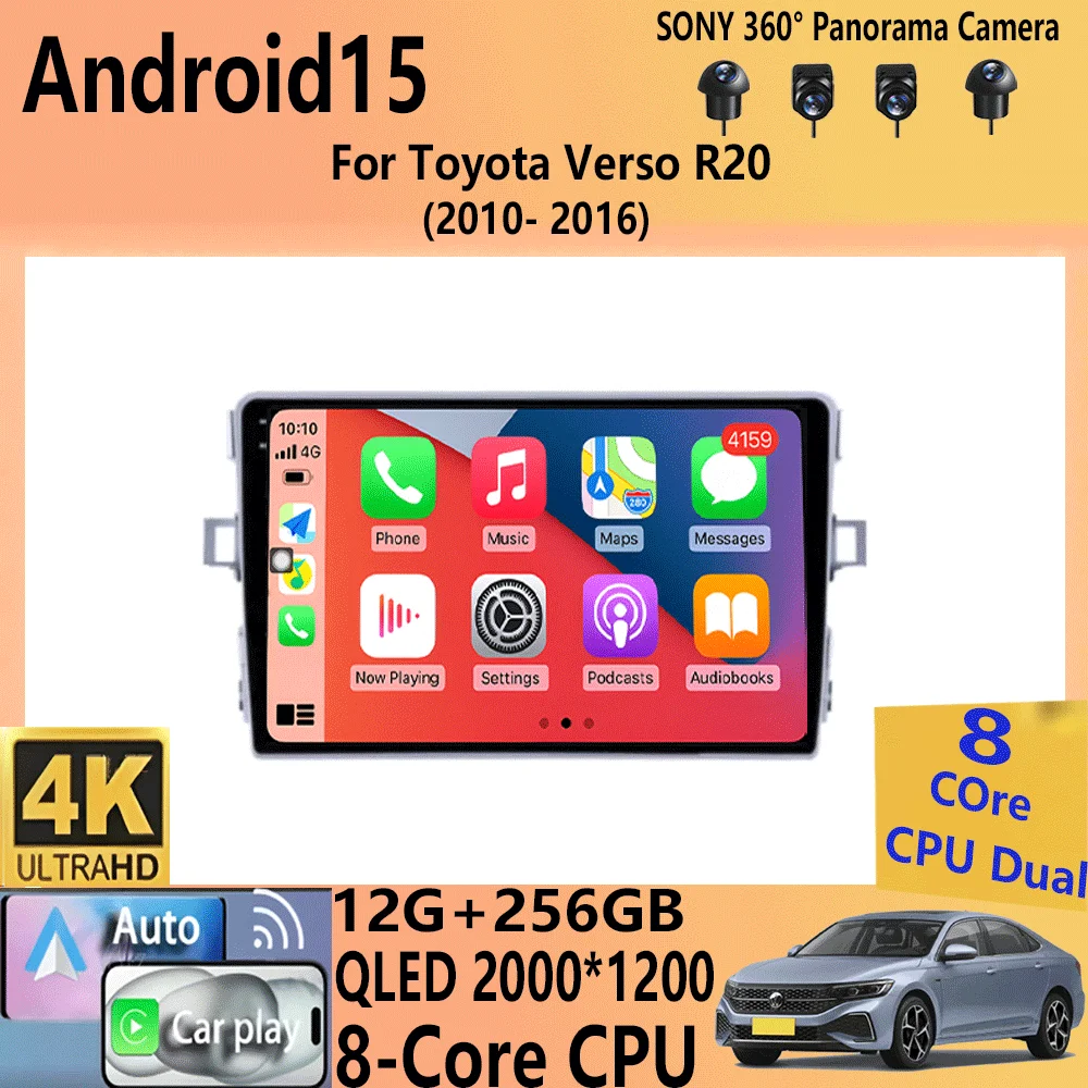 Car Radio Android 15 Carplay For Toyota Verso R20 2010-2013 2014-2016 Multimedia Player GPS Navigation Head Unit 2din Stereo DSP
Car Radio Android 15 Carplay For Toyota Verso R20 2010-2013 2014-2016 Multimedia Player GPS Navigation Head Unit 2din Stereo DSP