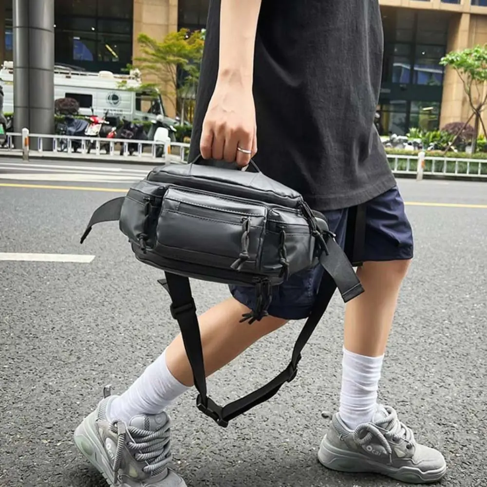 All-Match Shoulder Bag Men Motorcycling Chest Bag PU Solid Color Message Bag All-match Multifunction Crossbody Bag Lady
All-Match Shoulder Bag Men Motorcycling Chest Bag PU Solid Color Message Bag All-match Multifunction Crossbody Bag Lady