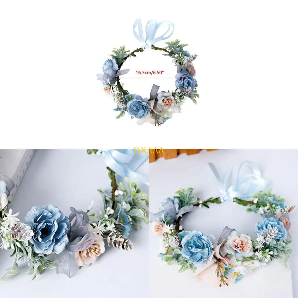 DXAA Bride Blue Flower Crown Hairband Wedding Floral Headband Garland Hair Accessory
DXAA Bride Blue Flower Crown Hairband Wedding Floral Headband Garland Hair Accessory