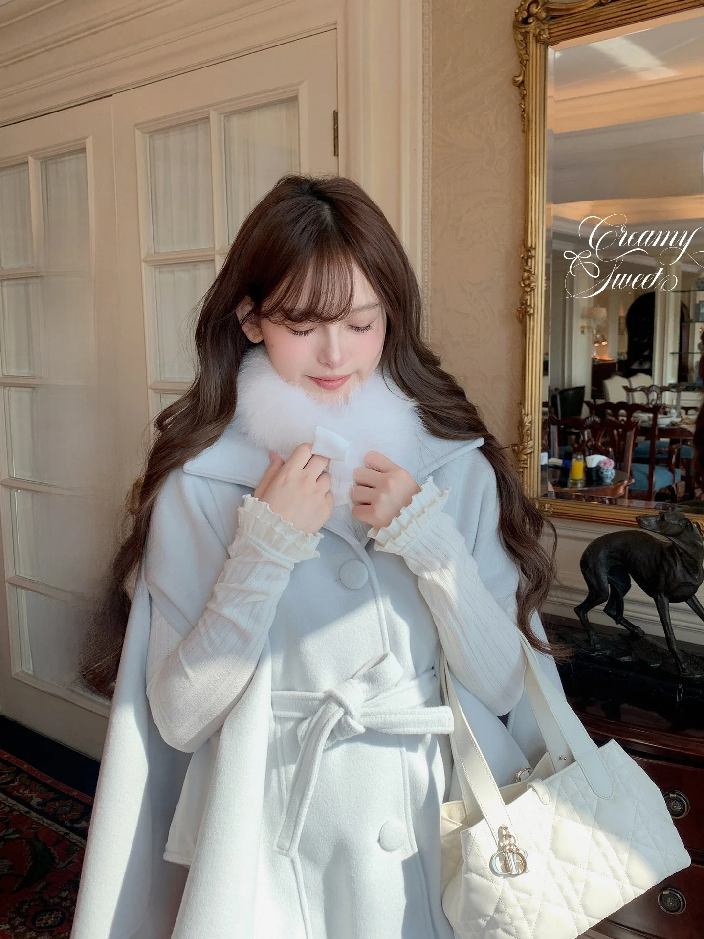 Ele Poetic CrySweet Women's Woolen Coat Waist-Cinching Cloak Warmth Autumn Winter Faion Korean Sle Long Sve
Ele Poetic CrySweet Women's Woolen Coat Waist-Cinching Cloak Warmth Autumn Winter Faion Korean Sle Long Sve