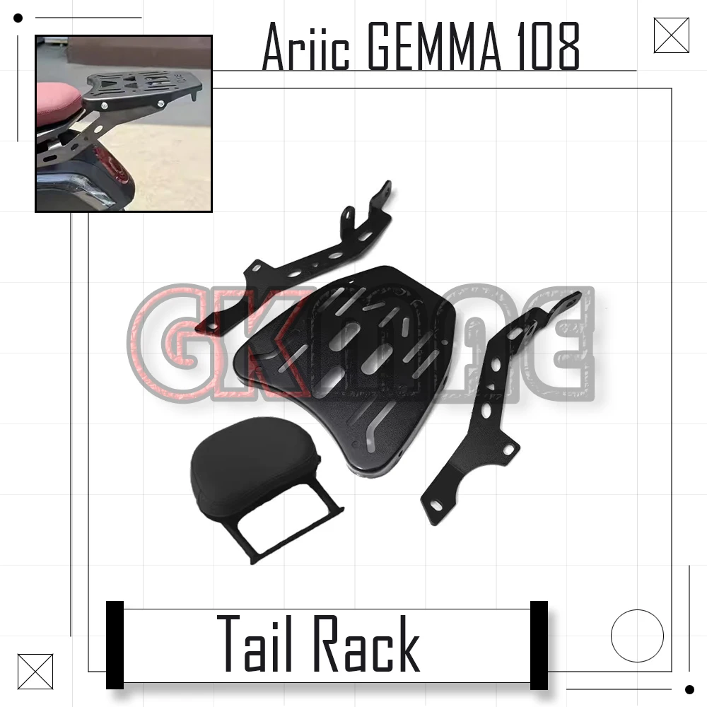 New For Ariic GEMMA 108 108 Gemma Motorcycle Modified Tail Rack Rear Shelf Trunk Bracket Backrest