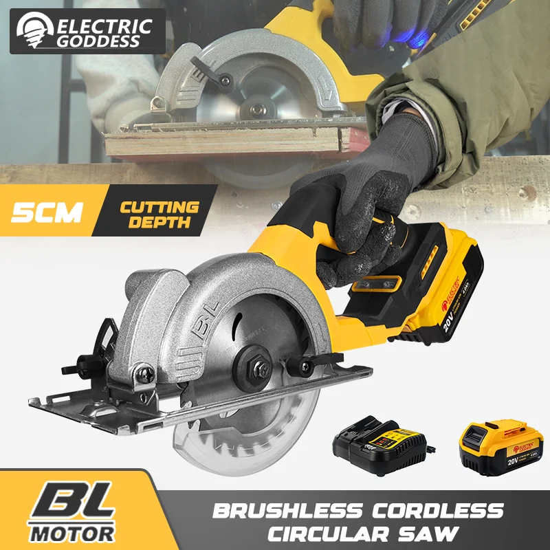 EGOD For Dewalt 20V Battery 5in Brushless Motor Cordless Electric Circular Saw 1000W Handheld Woodwork Saw
EGOD For Dewalt 20V Battery 5in Brushless Motor Cordless Electric Circular Saw 1000W Handheld Woodwork Saw 