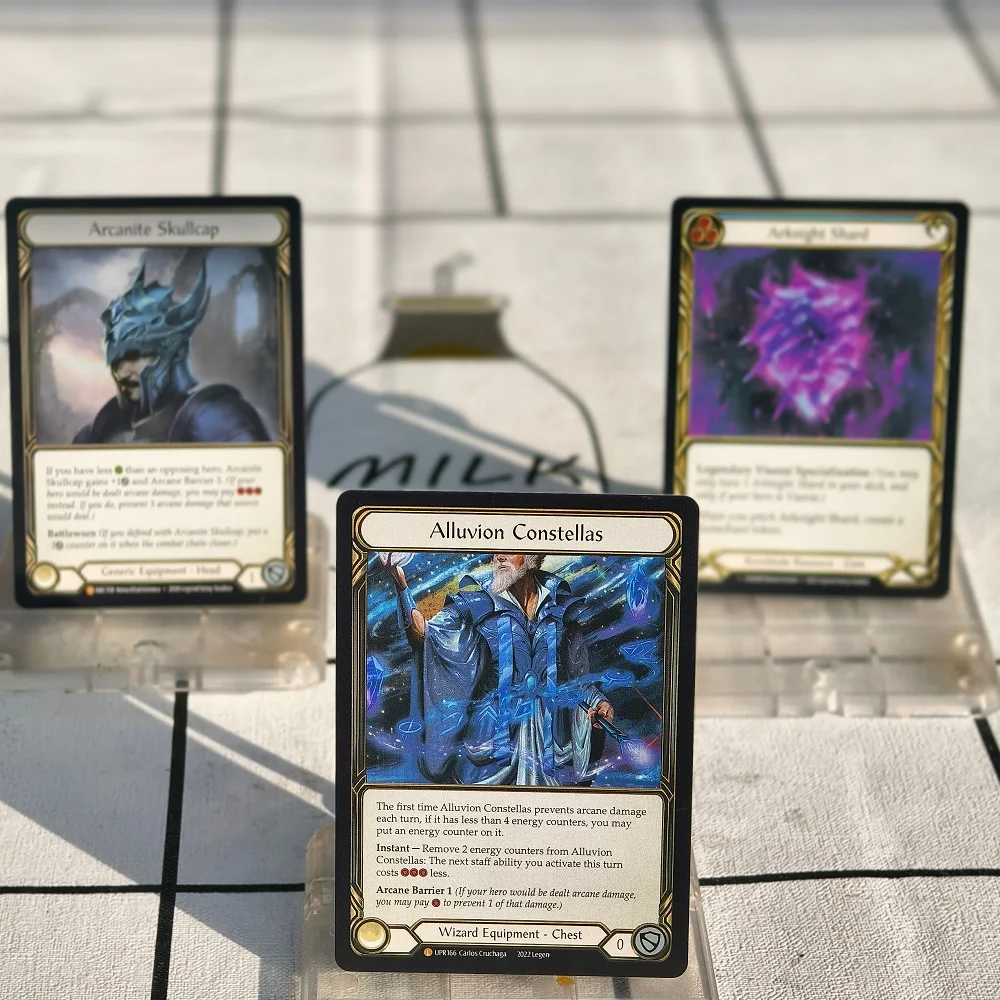 Collectible Game Cards flesh and blood Arcanite Skullcap Arknight Shard Alluvion Constellas
Collectible Game Cards flesh and blood Arcanite Skullcap Arknight Shard Alluvion Constellas