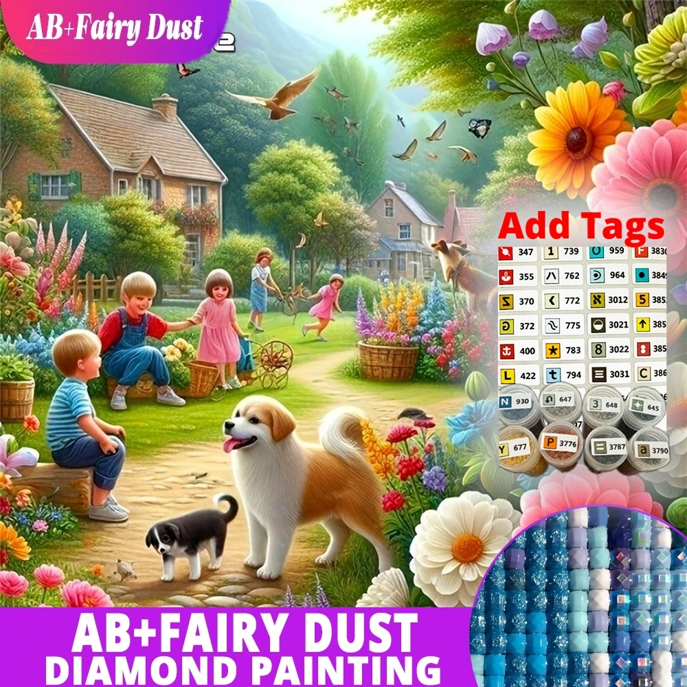 Наклейки AB Fairy Dust DMC для алмазной вышивки: Пейзаж, Сад, Дом, Алмазная мозаика, Детская картина с собакой
Наклейки AB Fairy Dust DMC для алмазной вышивки: Пейзаж, Сад, Дом, Алмазная мозаика, Детская картина с собакой