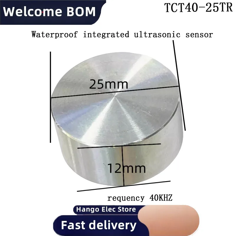TCT40-25TR 25 мм 40 кГц Водонепроницаемый интегрированный датчик ультразвука Встроенный датчик приемника и передатчика
TCT40-25TR 25 мм 40 кГц Водонепроницаемый интегрированный датчик ультразвука Встроенный датчик приемника и передатчика