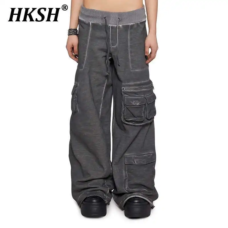HKSH Autumn New Men's Dirty Cargo Pants Darkwear Retro High Street Pocket Tatical Women Wide Leg Overalls Chic Streetwear HK2215
HKSH Autumn New Men's Dirty Cargo Pants Darkwear Retro High Street Pocket Tatical Women Wide Leg Overalls Chic Streetwear HK2215
