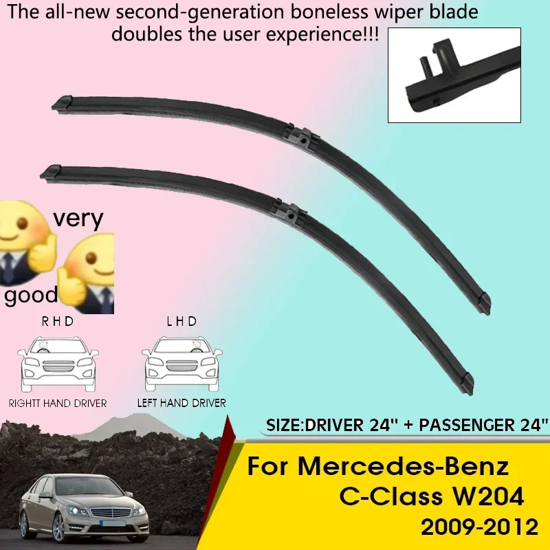 Car Wiper Blades For Mercedes-Benz C-Class W204 2009-2012 Windshield Windscreen Front Window Blades 24"+24" Car Accessories
Car Wiper Blades For Mercedes-Benz C-Class W204 2009-2012 Windshield Windscreen Front Window Blades 24"+24" Car Accessories
