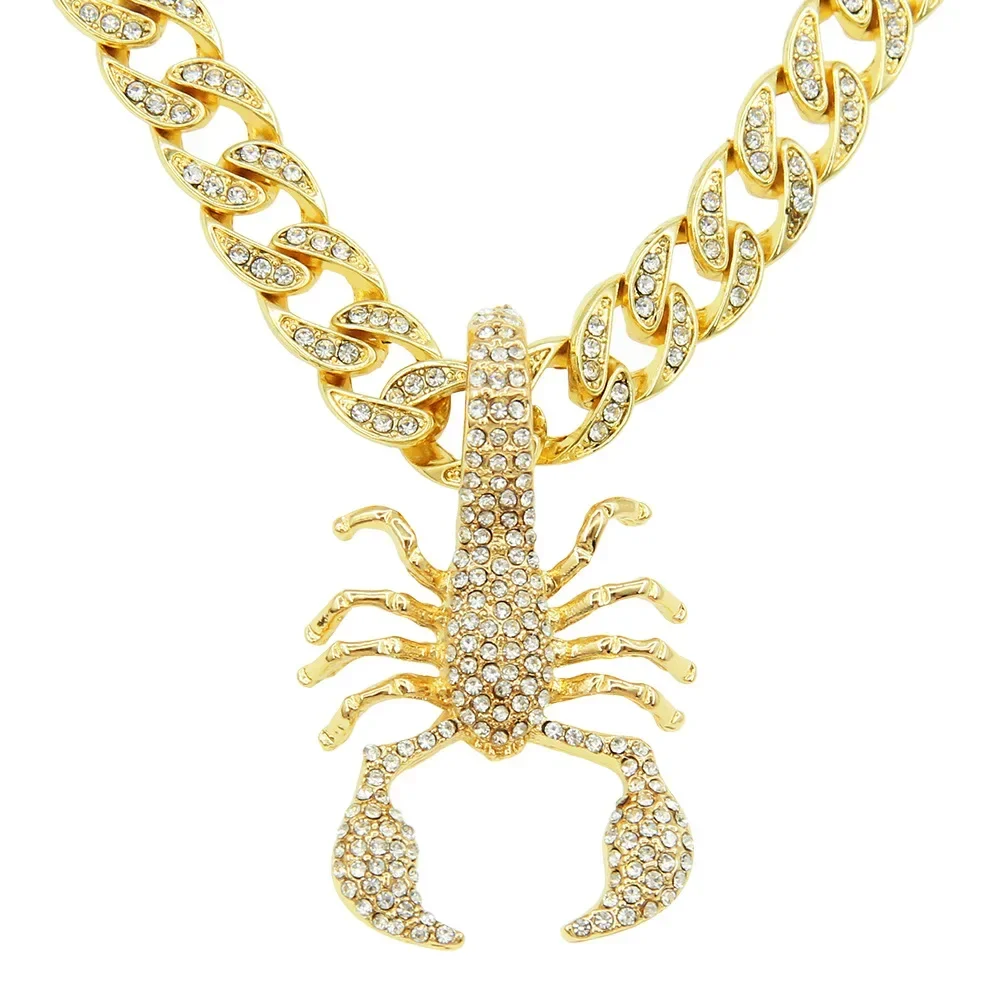 ins TikTok Hip Hop stereo full drill scorpion style pendant necklace hipster punk biker wear a Cuban chain choker
ins TikTok Hip Hop stereo full drill scorpion style pendant necklace hipster punk biker wear a Cuban chain choker