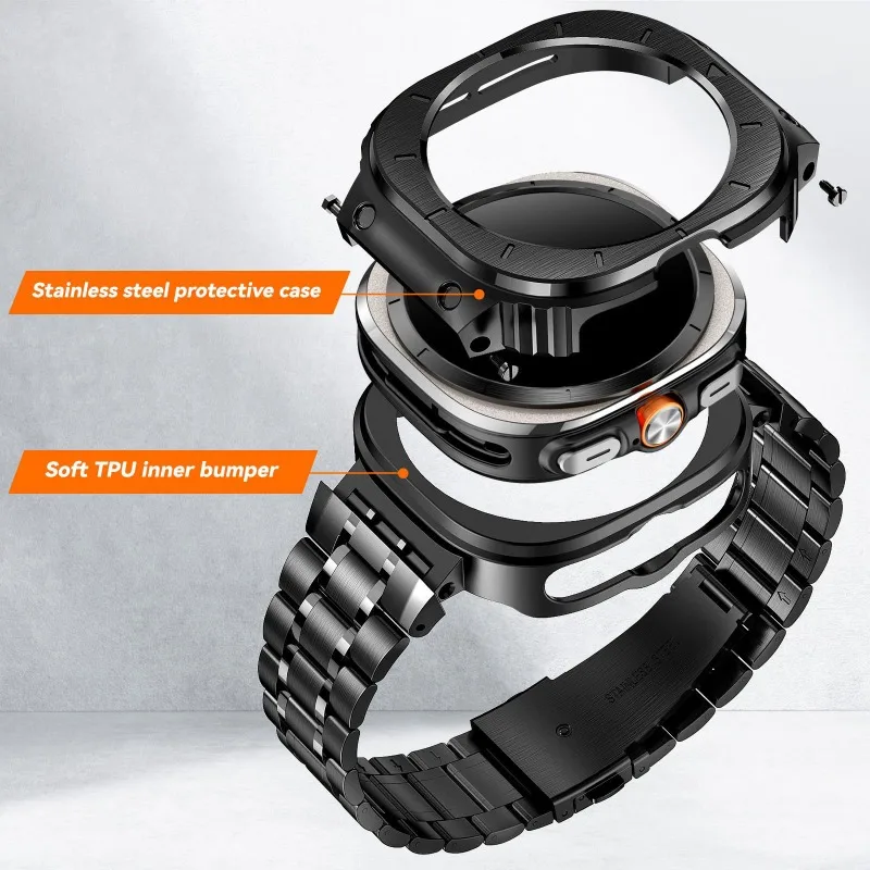Stainless Steel Case+Metal Strap for Samsung Galaxy Watch Ultra 2025 47mm Sport Bracelet for Galaxy Watch Ultra Protective Case
Stainless Steel Case+Metal Strap for Samsung Galaxy Watch Ultra 2025 47mm Sport Bracelet for Galaxy Watch Ultra Protective Case