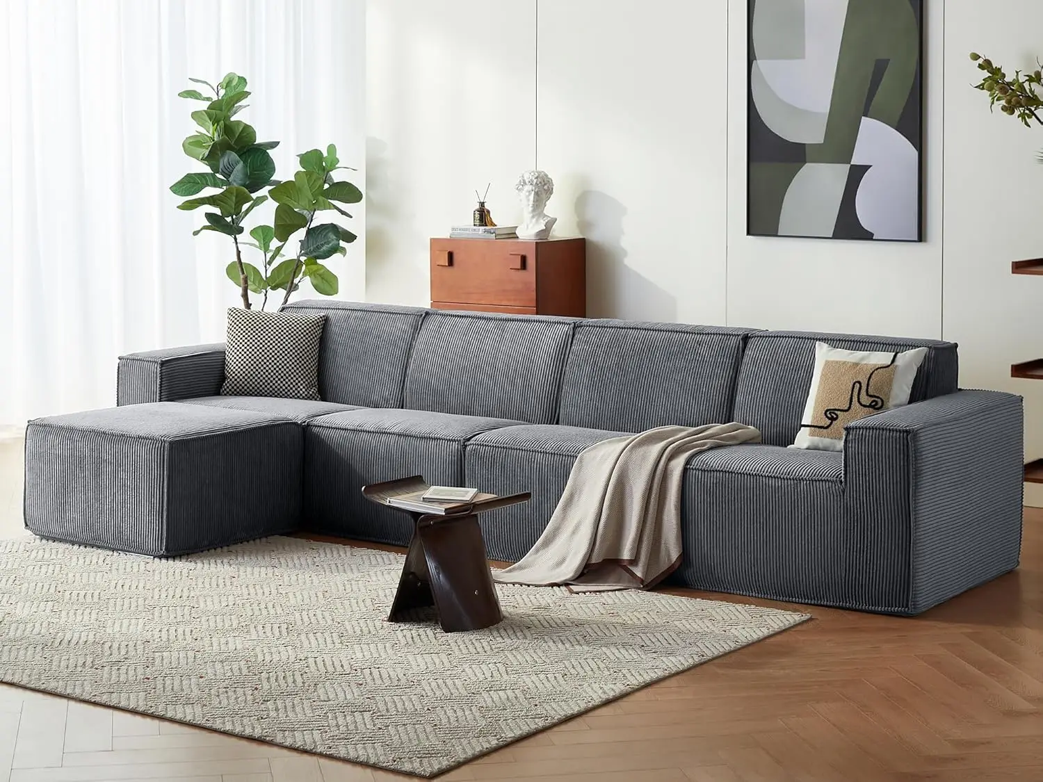Oversized Deep Modular Sectional Sofa, Corduroy Sectional Couches for Living Room
Oversized Deep Modular Sectional Sofa, Corduroy Sectional Couches for Living Room