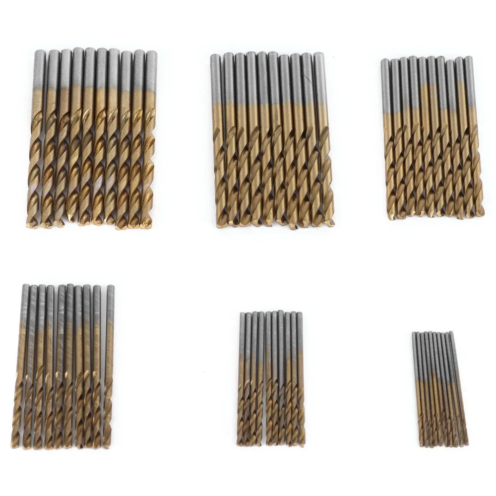 60PCS Bearing Steel Twist Drill Bits Jobber Length 135° Split Point Micro Drill Bits Titanize Coating 3/64"-1/8" Size
60PCS Bearing Steel Twist Drill Bits Jobber Length 135° Split Point Micro Drill Bits Titanize Coating 3/64"-1/8" Size