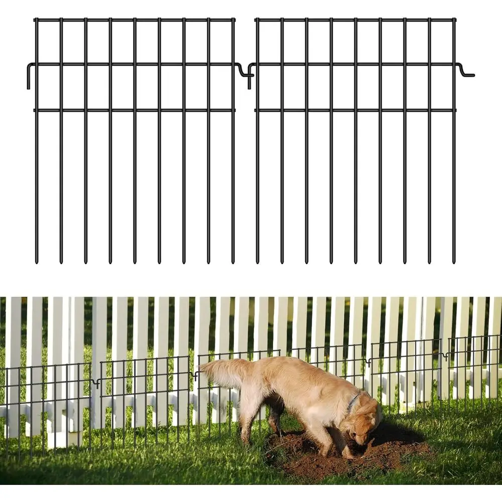 25 Panels Garden encing Animal Barrier, 25t(L) x 13in(H) No Dig Decorative ence,1.16in Gap Rustproo Metal Stakes ence or Dogs Ra
25 Panels Garden encing Animal Barrier, 25t(L) x 13in(H) No Dig Decorative ence,1.16in Gap Rustproo Metal Stakes ence or Dogs Ra