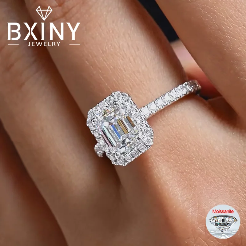 BXINY 1/2 карата изумрудной огранки с муассанитом, 100% серебро S925, сертифицированный лабораторный бриллиант для женщин, обручальное кольцо с ореолом, подарки, ювелирные изделия
BXINY 1/2 карата изумрудной огранки с муассанитом, 100% серебро S925, сертифицированный лабораторный бриллиант для женщин, обручальное кольцо с ореолом, подарки, ювелирные изделия