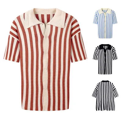 Summer New Trendy Brand Men's Knitted Polo Shirts Sweater Loose Comfortable Hollow Stripe Breathable Versatile Shirt For Male
Summer New Trendy Brand Men's Knitted Polo Shirts Sweater Loose Comfortable Hollow Stripe Breathable Versatile Shirt For Male