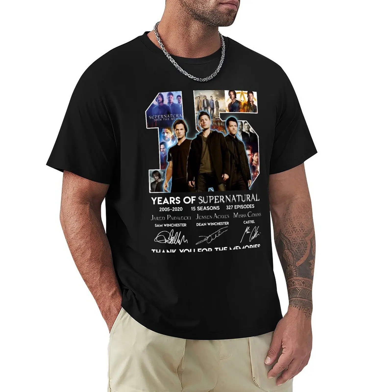15 Year Supernatural T-Shirt funny shirt cotton T-shirts oversize graphic tee shirt Men's cotton t-shirt
15 Year Supernatural T-Shirt funny shirt cotton T-shirts oversize graphic tee shirt Men's cotton t-shirt