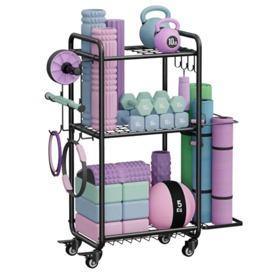 Multi-Functional Home Gym Storage Rack - Yoga Mat Storage Rack, Dumbbell Weight Rack and Workout Equipment Storage with Heavy-D
Multi-Functional Home Gym Storage Rack - Yoga Mat Storage Rack, Dumbbell Weight Rack and Workout Equipment Storage with Heavy-D