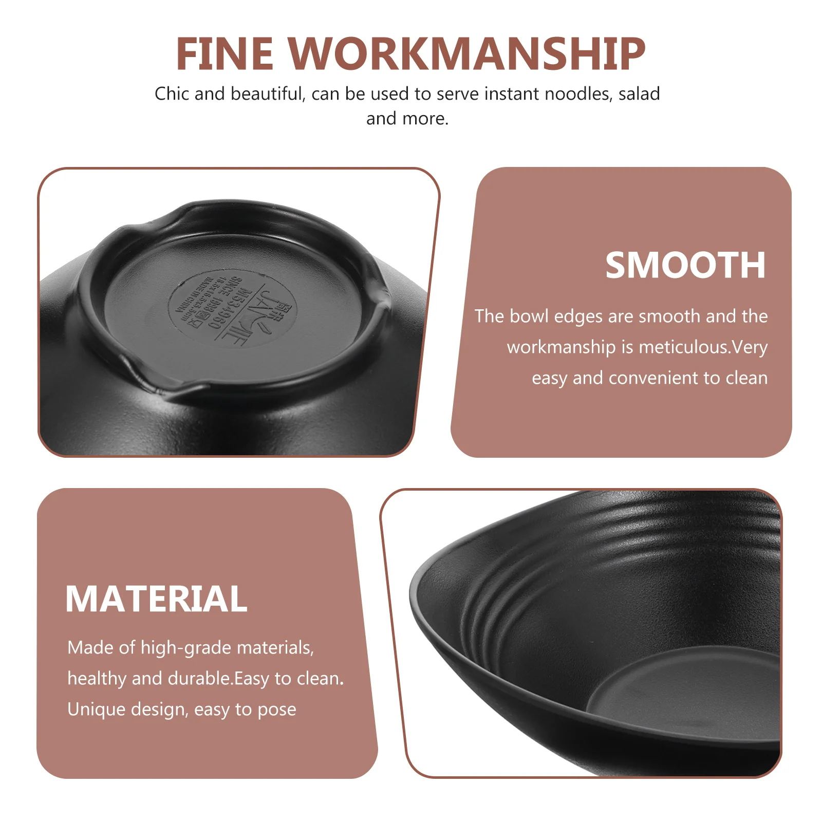 4Pcs Ramen Soup Bowls Japanese Style Multi Functional Home Use Instant Noodles Salad Tableware Chic Design Easy Clean Bowls
4Pcs Ramen Soup Bowls Japanese Style Multi Functional Home Use Instant Noodles Salad Tableware Chic Design Easy Clean Bowls