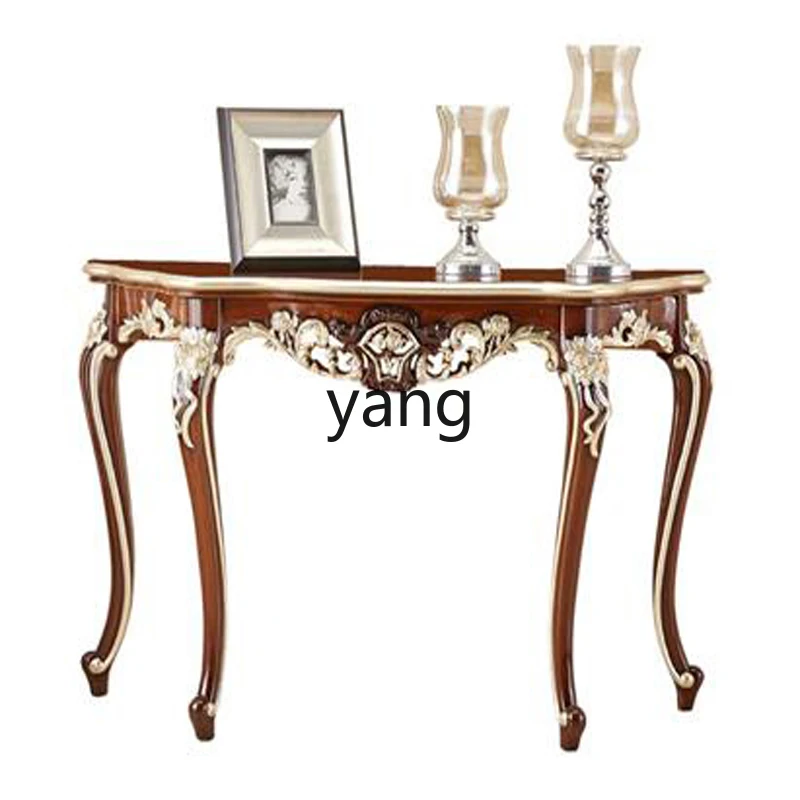 LH American porch cabinet table against the wall European light luxury style foyer luxury semi-round shelf
LH American porch cabinet table against the wall European light luxury style foyer luxury semi-round shelf