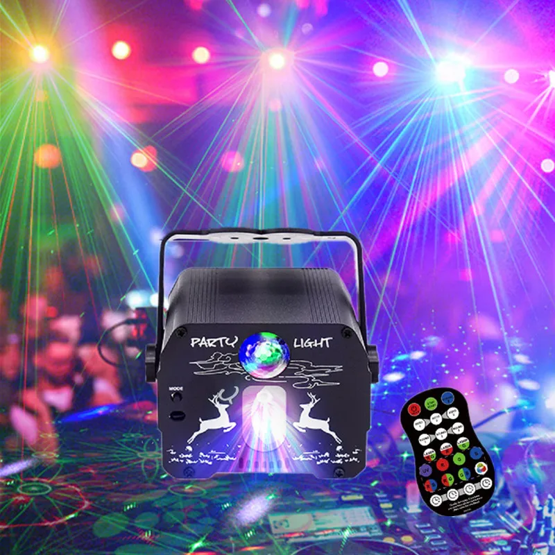 Party lights, DJ disco ball lights, sound-activated RGB color pattern strobe lights stage lighting projectors, atmosphere lights
Party lights, DJ disco ball lights, sound-activated RGB color pattern strobe lights stage lighting projectors, atmosphere lights
