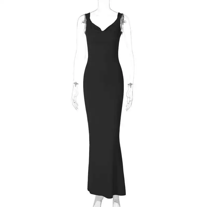 Selling Selected Hot New Sexy Backless Slim Fitting Patchwork Bow Wrap Buttocks Temperament Long Dress for Women Women Party
Selling Selected Hot New Sexy Backless Slim Fitting Patchwork Bow Wrap Buttocks Temperament Long Dress for Women Women Party