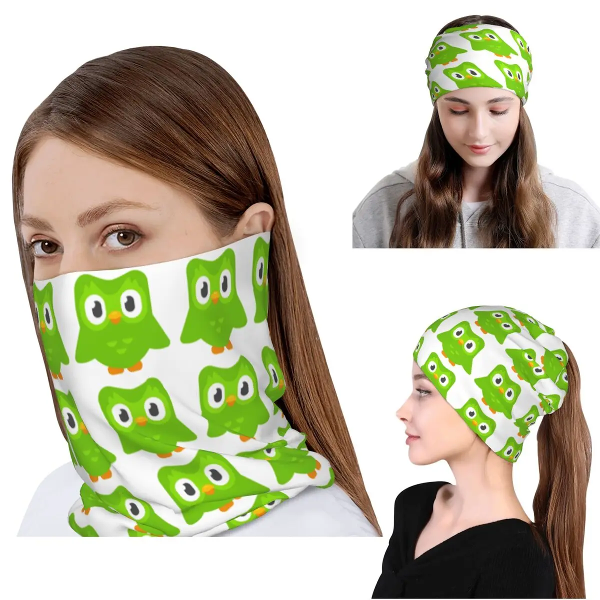 Duolingo Owl Duo Bandana Neck Cover Wrap Scarf Multi-use Headwear Beanies Hat for Men Women Adult Washable
Duolingo Owl Duo Bandana Neck Cover Wrap Scarf Multi-use Headwear Beanies Hat for Men Women Adult Washable