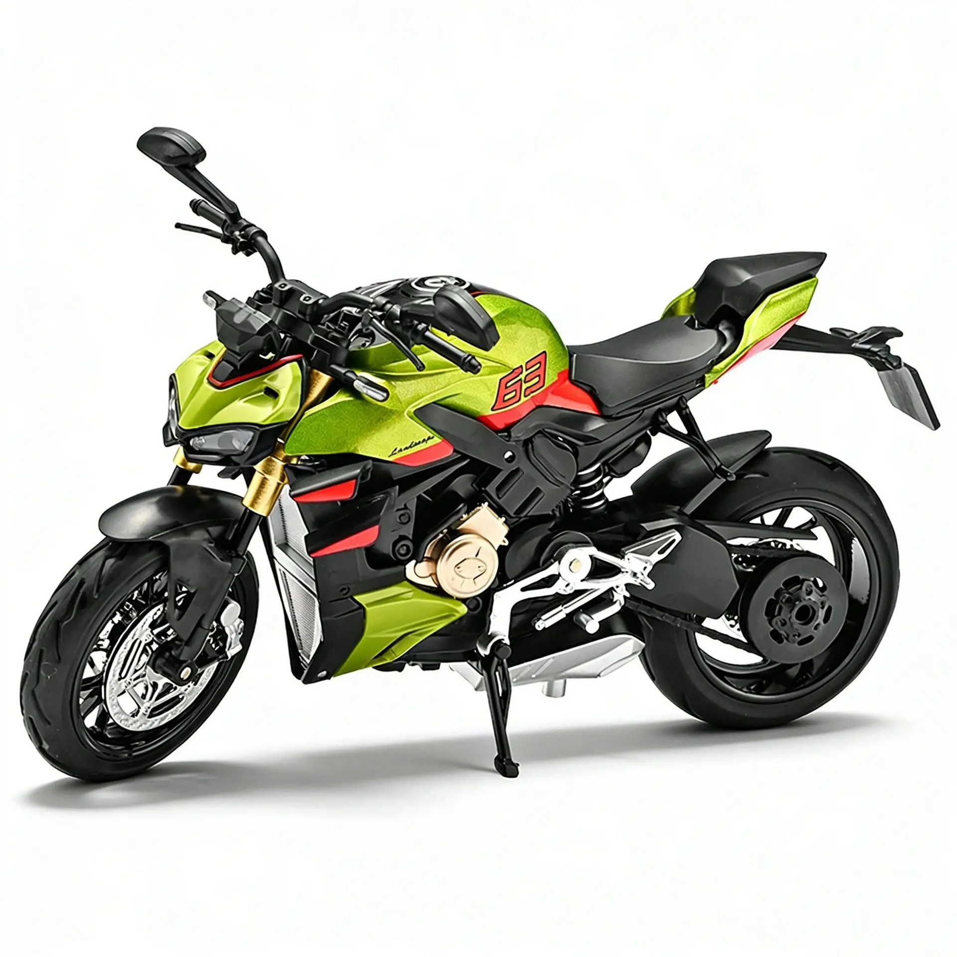1:12 Du V4S Motorcycle Model Simulation Alloy Children's Sound and Light Sliding Toy Ornament
1:12 Du V4S Motorcycle Model Simulation Alloy Children's Sound and Light Sliding Toy Ornament