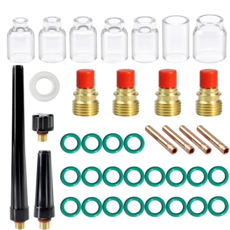 39 piece TIG gas lens collet body and 4# - 12# glass kit DB SR WP 9 20 25 TIG welded torch
39 piece TIG gas lens collet body and 4# - 12# glass kit DB SR WP 9 20 25 TIG welded torch