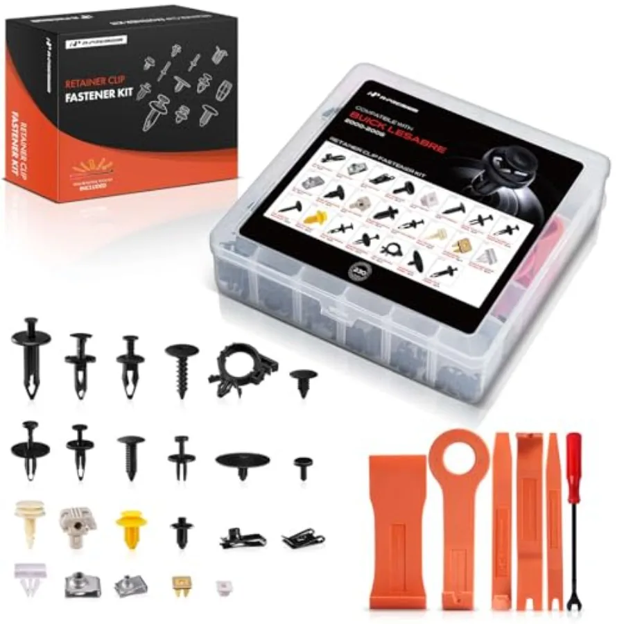 230PCS 23 Sizes/54 oz Bumper Fender Retainer Clips Kit - Compatible with Buick LeSabre 2000-2005 - Hood Door Trim Panel Push Pi
230PCS 23 Sizes/54 oz Bumper Fender Retainer Clips Kit - Compatible with Buick LeSabre 2000-2005 - Hood Door Trim Panel Push Pi