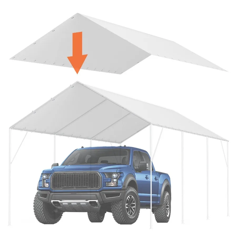 10 x 20 ft Carport Replacement Canopy Cover Garage Top Tent Shelter Tarp HeavyDuty Waterproof UV Protected Easy Installation w
10 x 20 ft Carport Replacement Canopy Cover Garage Top Tent Shelter Tarp HeavyDuty Waterproof UV Protected Easy Installation w