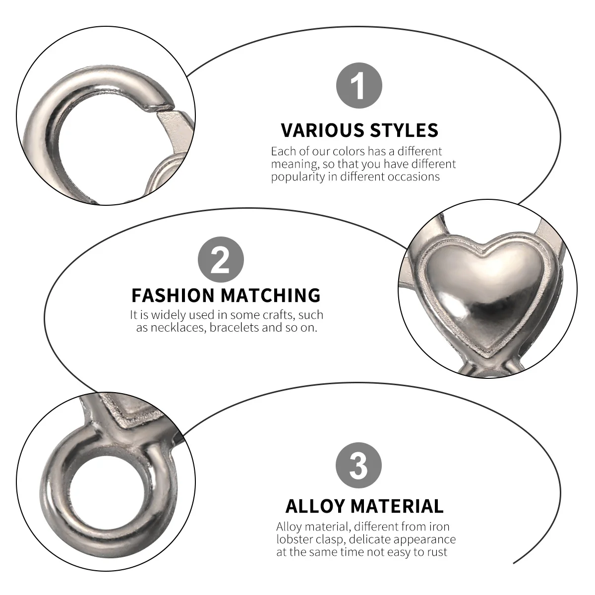 10Pcs Lobster Clasp Alloy Jewelry Making Findings for DIY Necklace Bracelet Earrings Keychain Bag Charm Craft Repair Silver
10Pcs Lobster Clasp Alloy Jewelry Making Findings for DIY Necklace Bracelet Earrings Keychain Bag Charm Craft Repair Silver