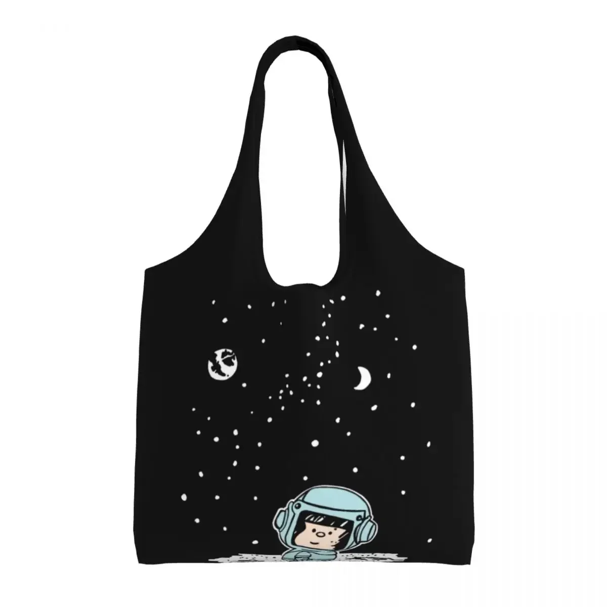 Custom Space Astronaut Mafalda Grocery Shopping Tote Bags Quino Comics Canvas Shoulder Shopper Bag Big Capacity Bags Handbags
Custom Space Astronaut Mafalda Grocery Shopping Tote Bags Quino Comics Canvas Shoulder Shopper Bag Big Capacity Bags Handbags