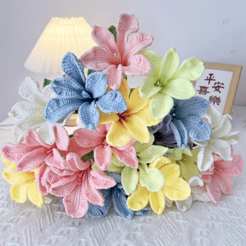 DYIH руками тканые шерстяные цветы Alstroemeria готовый вязаный букет с имитацией праздничного подарка свадебное украшение украшение дома
DYIH руками тканые шерстяные цветы Alstroemeria готовый вязаный букет с имитацией праздничного подарка свадебное украшение украшение дома