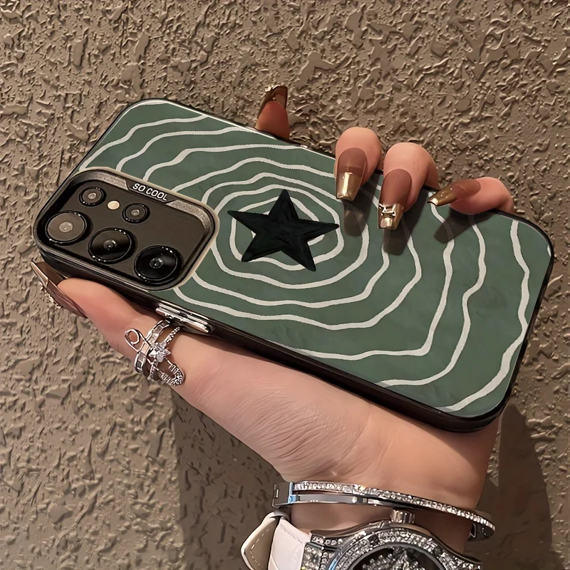 Black star green vortex pattern phone case suitable for Samsung GalaxyS25 S24 S23 S22 S20FE Ultra Plus 4G/5G anti drop back case
Black star green vortex pattern phone case suitable for Samsung GalaxyS25 S24 S23 S22 S20FE Ultra Plus 4G/5G anti drop back case