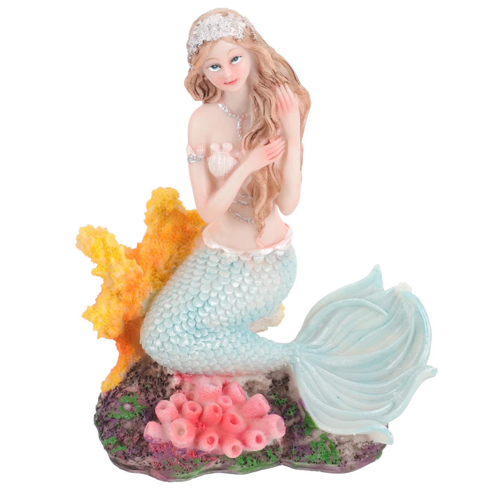 Exquisite Mermaid Decoration Resin Wear-Resistant Small Underwater Ornament for Fish Tank Home Office Desktop Decor
Exquisite Mermaid Decoration Resin Wear-Resistant Small Underwater Ornament for Fish Tank Home Office Desktop Decor