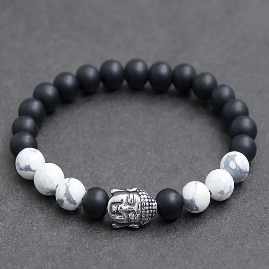 Handmade White Limestone Buddha bracelet, men's cuff button bracelet, Ramadan prayer bead bracelet,holiday gift, daily wear
Handmade White Limestone Buddha bracelet, men's cuff button bracelet, Ramadan prayer bead bracelet,holiday gift, daily wear