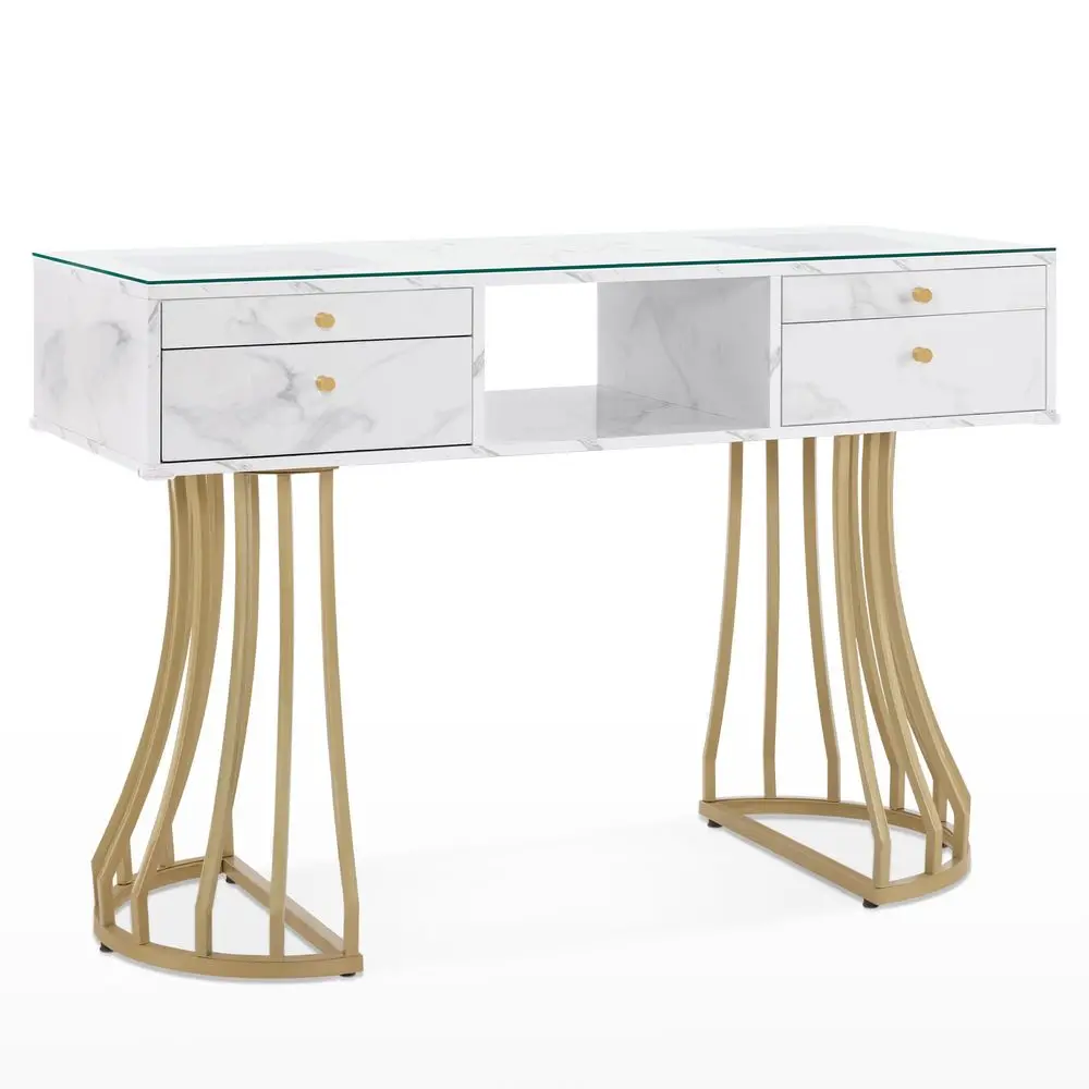 SimpleampStorage Manicure Table with Glass, Marbling Textured Salon Nail Tech Desk, Acetone Resistant Stylist Equipment, Makeup
SimpleampStorage Manicure Table with Glass, Marbling Textured Salon Nail Tech Desk, Acetone Resistant Stylist Equipment, Makeup